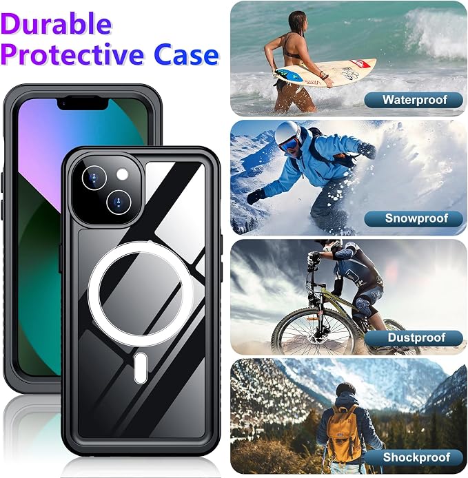 Temdan Compatible with iPhone 13 Case Waterproof, Built-in Screen & Camera - Image 6