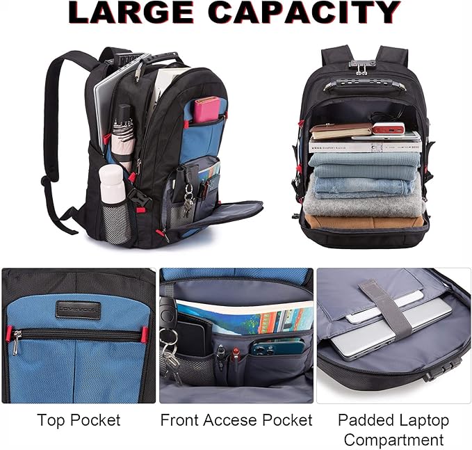 LOVEVOOK Travel Laptop Backpack Waterproof Anti Theft Backpack - Image 4