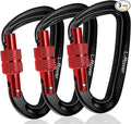 3 Heavy Duty Carabiner Clips 12kN-Lightweight Locking Carabiners by Ultra+Sturdy+Carabiner