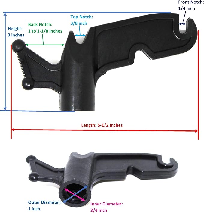 JSP Manufacturing Multi-Purpose Plastic Utility Hook Screw On Pole Attachment - Image 4