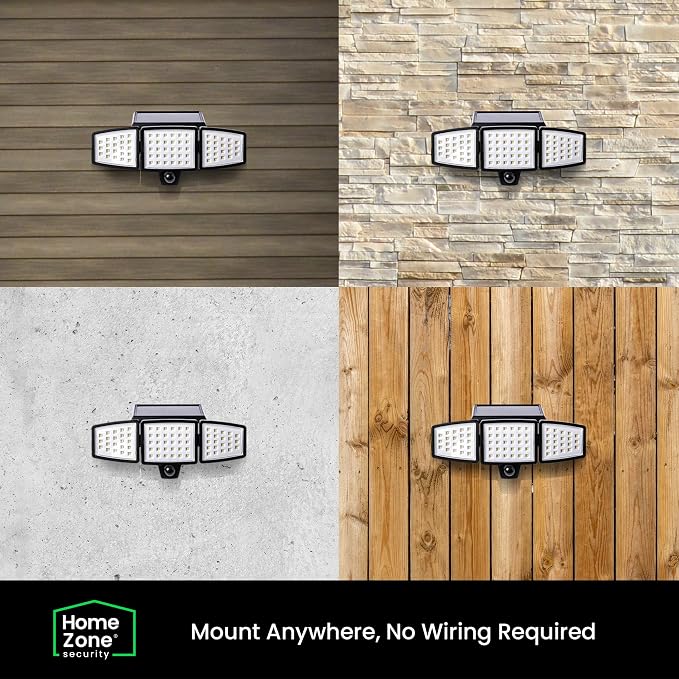 Home Zone Security 2 Packs Solar Flood Lights Outdoor Motion Sensor 120 Degrees - Image 7