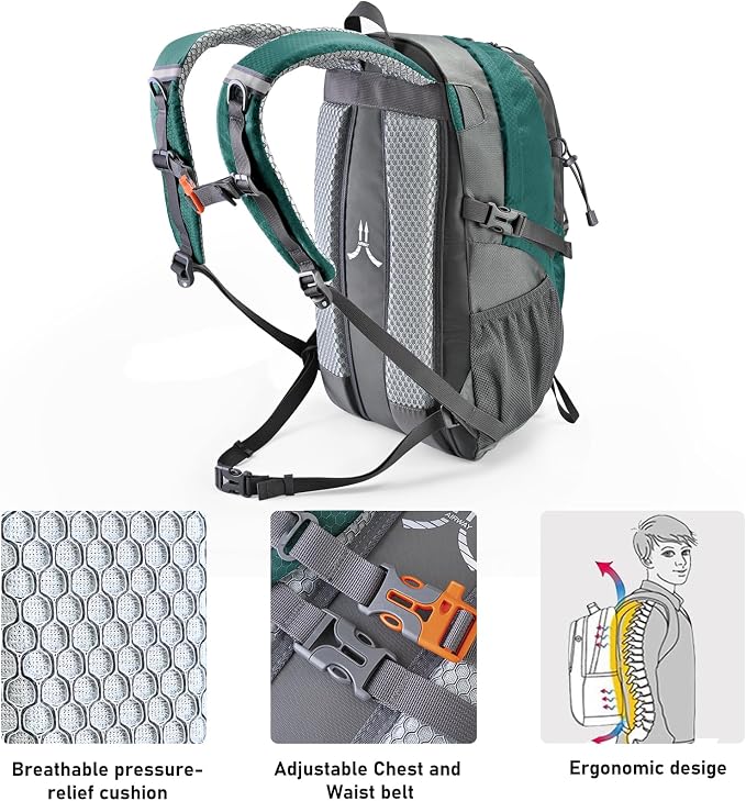 N NEVO RHINO Hiking Backpack 20L Water Resistant Outdoor Day Pack, Lightweight - Image 2