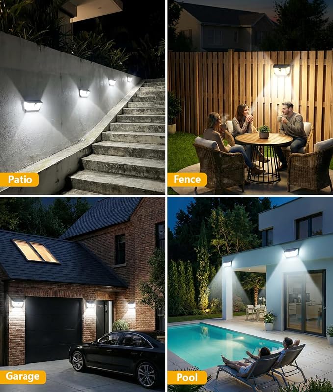 WdtPro Solar Lights Outdoor Waterproof, 300° Angle & 3 Lighting Modes Motion - Image 8