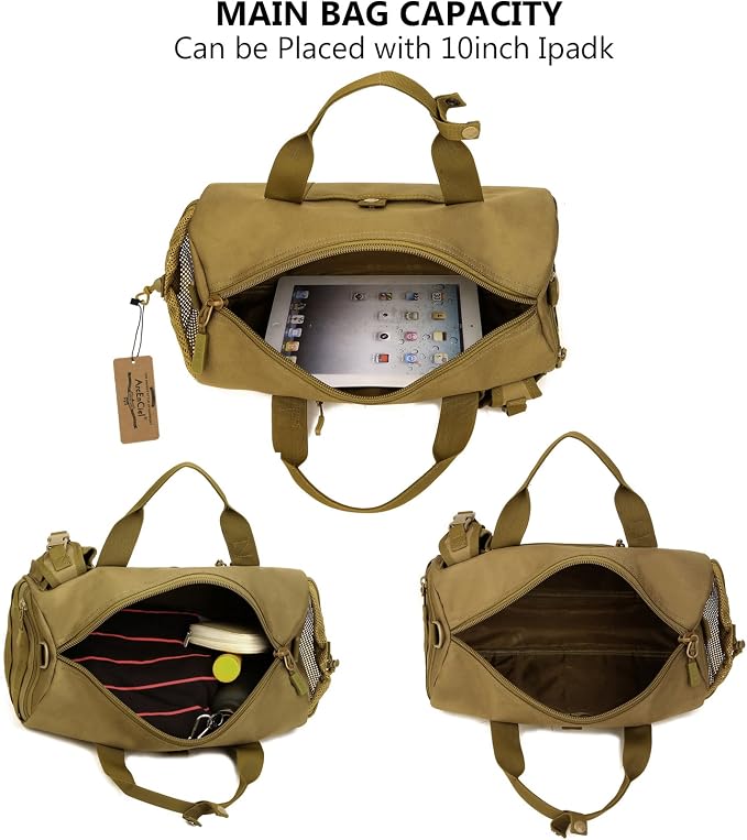 ArcEnCiel Small Tactical Duffle Bag Men Gym Pack Military Molle Shoulder Bags - Image 8