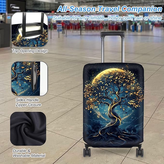 Luggage Cover Protector for 19-20 Inch Suitcases, TSA Approved Elastic Travel - Image 3