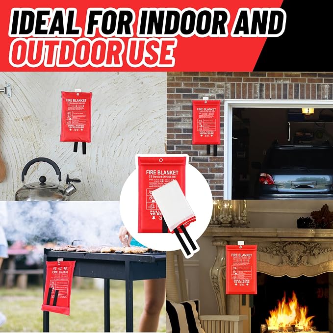 60 Pcs Emergency Fire Blankets for Home and Kitchen 40x40 Inch 20 Fiberglass - Image 5
