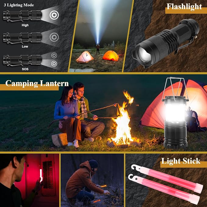 Abpir318 PCS Emergency Survival Kit, Survival Gear and Equipment First Aid Kit - Image 3