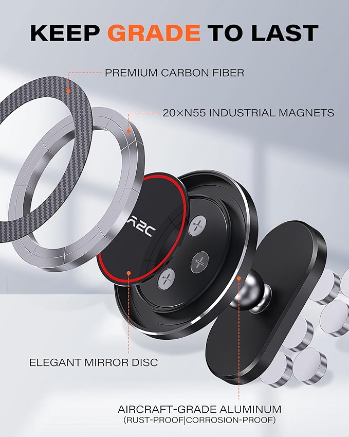 A2C Alloy Magnetic Golf Cart Phone Holder - Image 7