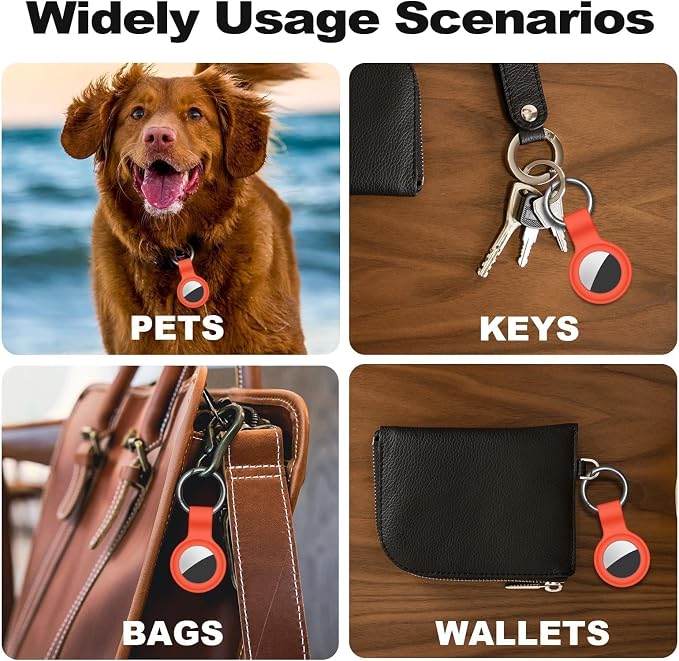 Linsaner Case for AirTag 2nd Gen & 1st Gen, Silicone Holder Keychain Key Ring - Image 6