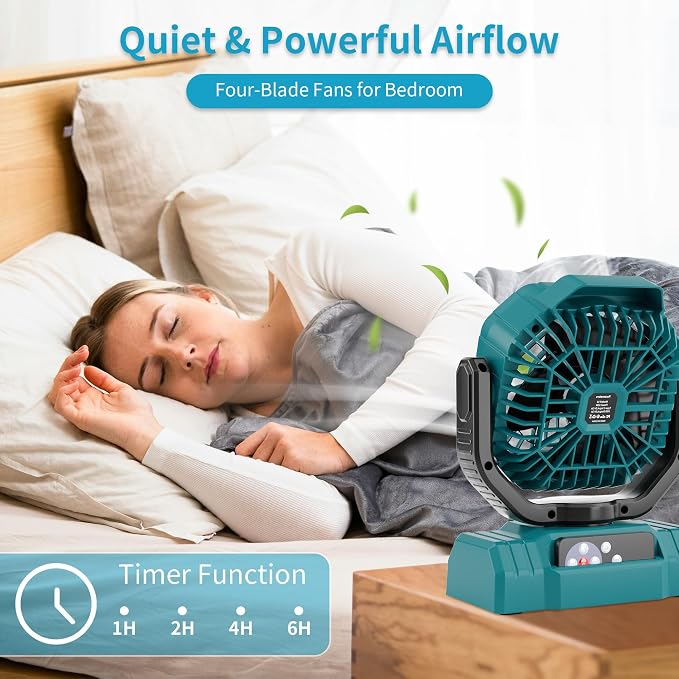 AVV 20000mAh High Speed Portable Camping Rechargeable Fan - Image 5