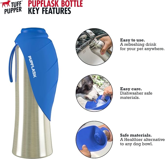 PupFlask Large Dog Water Bottle | 27 or 40 OZ Stainless Steel | Convenient Dog - Image 2