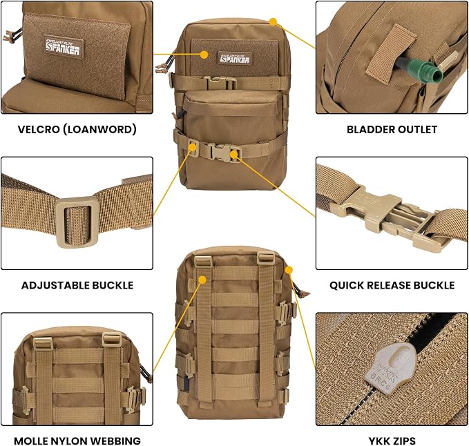 EXCELLENT ELITE SPANKER Tactical MOLLE Hydration Backpack Water Bladder Carrier - Image 3