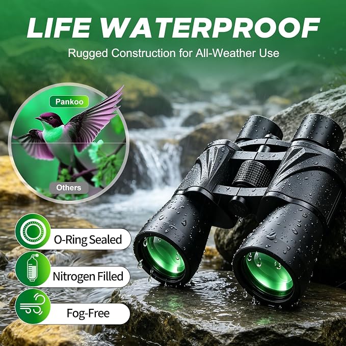 Pankoo 20x55 Binoculars for Adults High Powered – Large View Waterproof Optics - Image 6