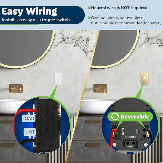 TOPGREENER Motion Sensor Light Switch, Occupancy & Vacancy Motion Sensor Switch - Image 5