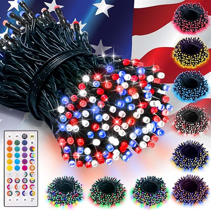 LitHome 33Ft 100 LED Color Changing Christmas String Lights, 35 Colors 9 Modes by LitHome
