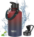 HASLE OUTFITTERS Half Gallon Insulated Water Bottles 64 oz, Stainless Steel by HASLEOUTFITTERS
