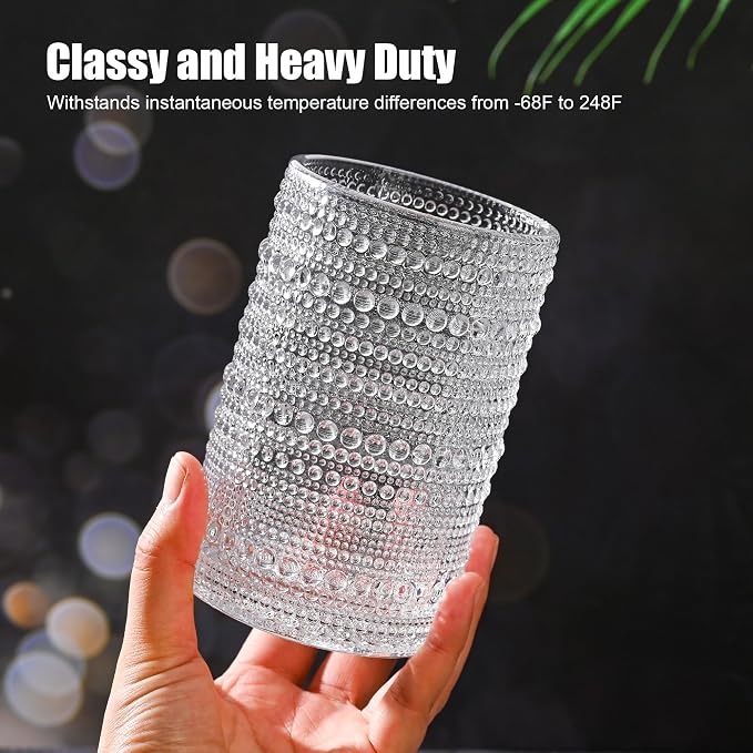KMIGRUAN Hobnail Drinking Glasses - Image 2