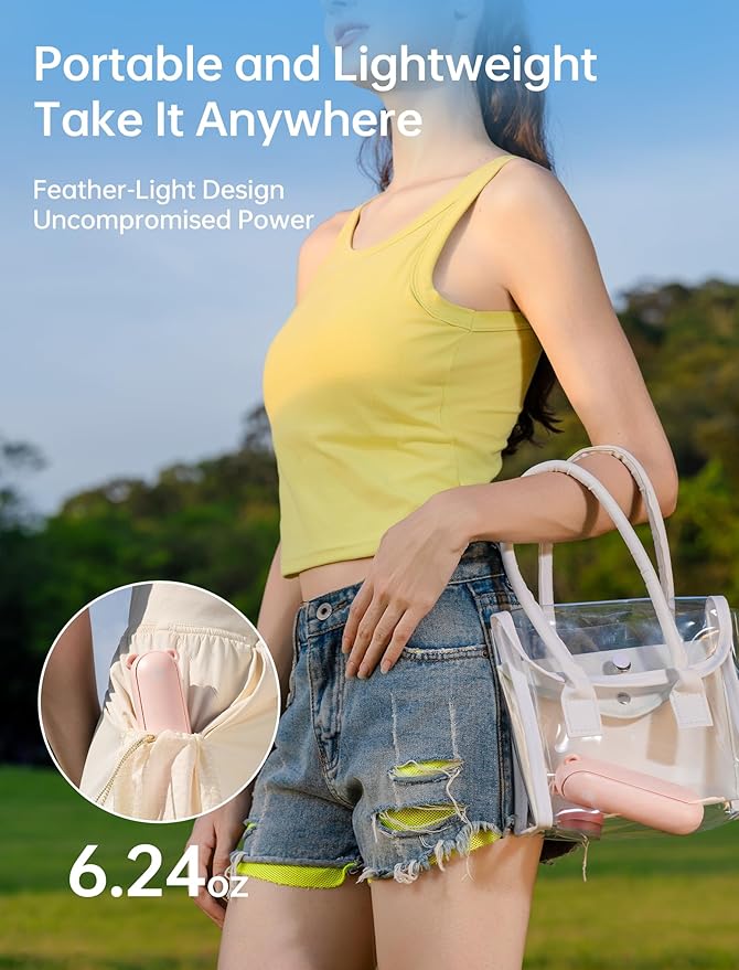 JISULIFE Handheld Fan 8 Plus: All-in-One Mini Fan - Image 6