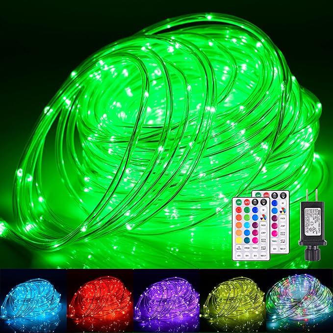 Nazuwke 66Ft LED Rope Lights Outdoor, 18 Colors Changing String Lights Plug in by Nazuwke