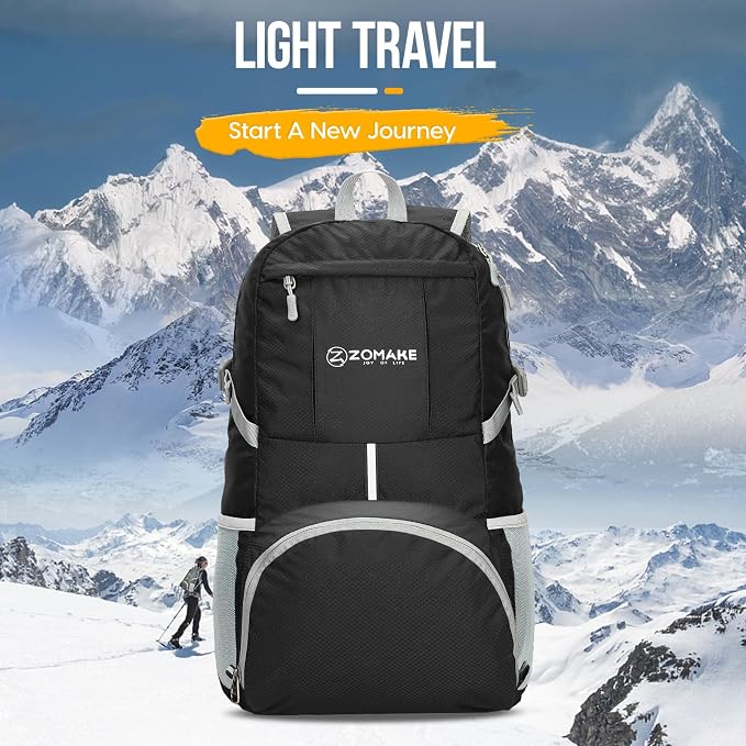 ZOMAKE Lightweight Packable Backpack 35L, Light Foldable Backpacks Water - Image 7