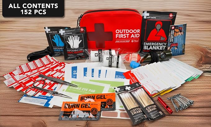 152 PCS Waterproof First Aid Kit, Portable Small Boat Dry Bag Bug Out Bags - Image 3