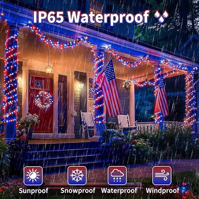 2 Pack 480 LED Solar String Lights - Image 5
