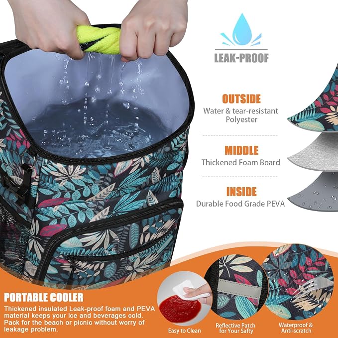 Cooler Backpack Insulated Leakproof Waterproof Backpack Cooler Bag 30/45 Cans - Image 3