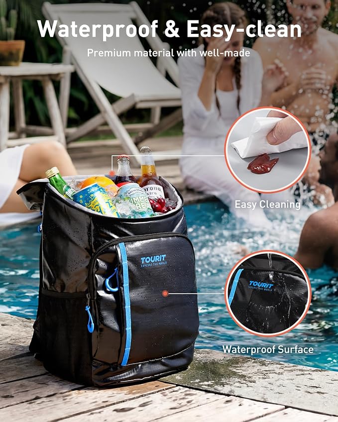 TOURIT Cooler Backpack Lightweight Insulated Backpack Cooler Leak-Proof - Image 5