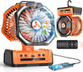 Dual Head Portable Rechargeable Fan 20000mAh Battery Powered Camping Fan by OnlyNewforYourLife