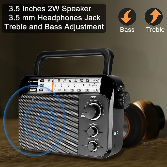 Retekess TR604W AM FM NOAA Radio, Portable Emergency Weather Radios - Image 6