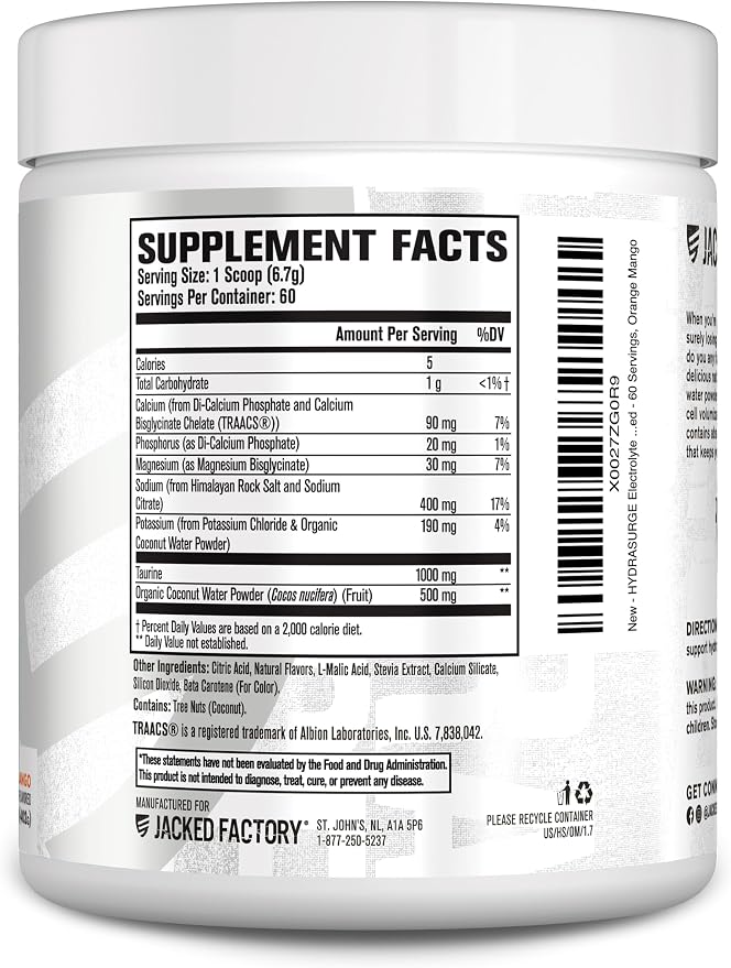 Jacked Factory HYDRASURGE Electrolyte Powder - Image 8