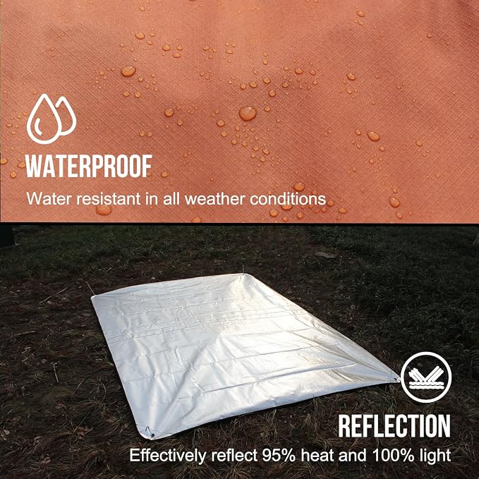 LYN Heavy Duty Emergency Blanket Survival Gear Waterproof Insulated Blanket - Image 4