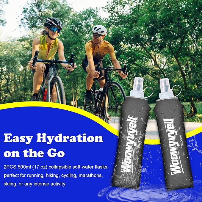 Running Vest Soft Flask, Collapsible Water Bottles - Image 2