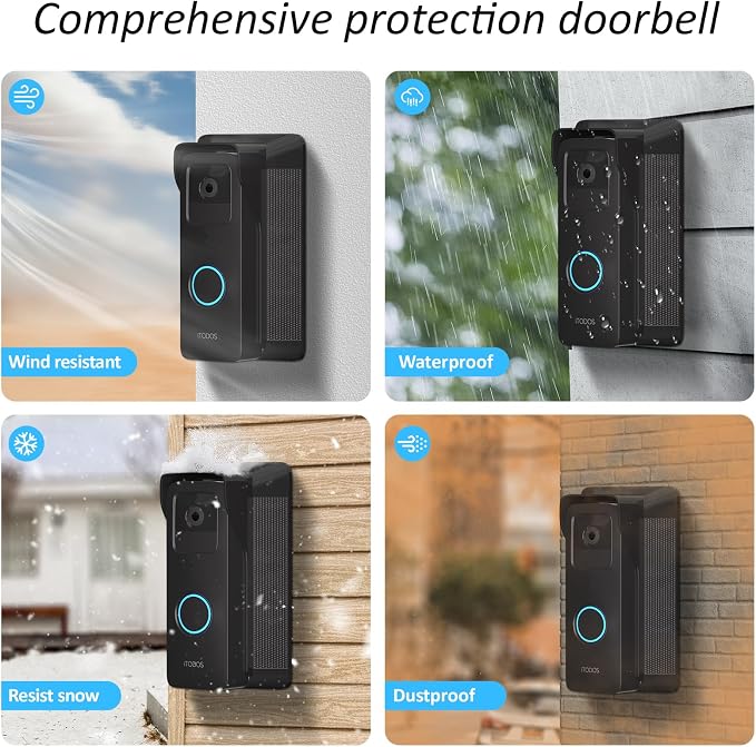 iTODOS Solar Charger for Blink Video Doorbell, Solar Power Bank Mount, - Image 5
