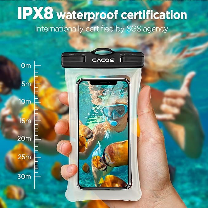 CACOE Floating Universal Waterproof Phone case 2 Pcs-Up to 7.0", Phone Pouch - Image 5