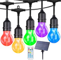 Solar Outdoor RGB String Lights, 48FT Dimmable Patio Lights by IPStank