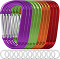 12PCS Carabiner Keychain Clip by Oupengsky