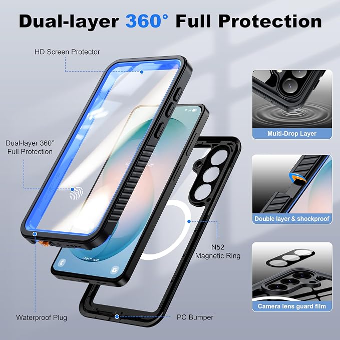 ANTSHARE IP68 Waterproof Case for Samsung Galaxy S26 Plus - Image 5