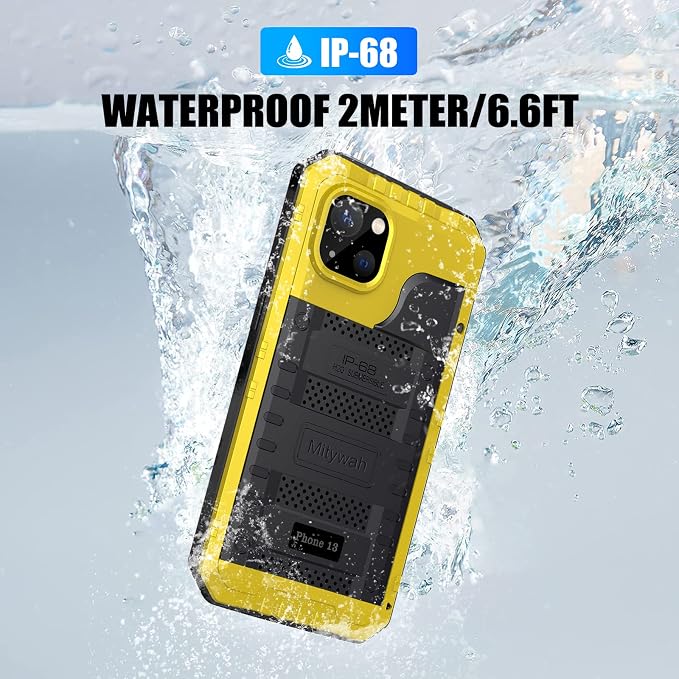 Mitywah Waterproof Case for iPhone 13, Heavy Duty Military Grade Drop - Image 4