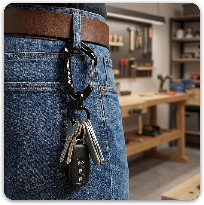 FresKaro 5pcs Nano Carabiner Clips, 8kN 1798lbs, Small Sturdy, Reliable - Image 5