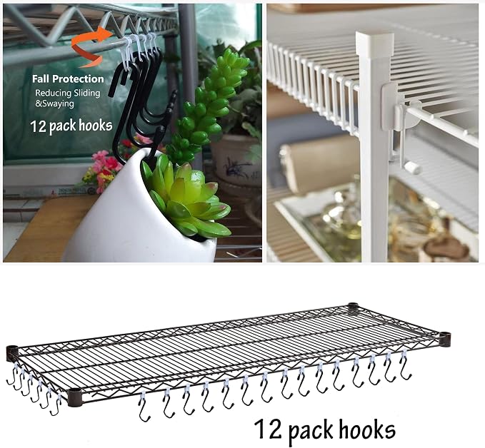 Anti Drop Wire Shelving S Hooks Metal Rack Hangers Untensil Hanging Hooks - Image 6