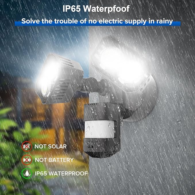 SANSI 28W 3500LM Motion Sensor Outdoor Lights, Outdoor Motion Sensor Light - Image 5