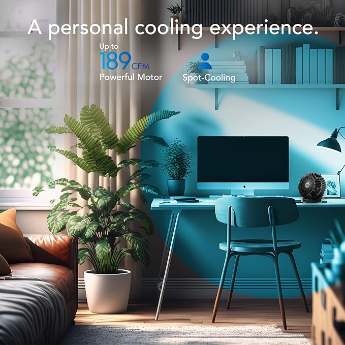 Vornado SPHERE Personal Adjustable Fan, Quiet Operation, Targeted Cooling - Image 2