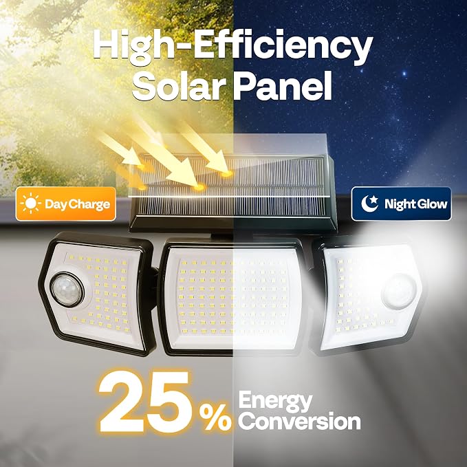 VIVOHOME Linkable Solar Lights Outdoor Waterproof, Dual Roating Motion Sensor - Image 5