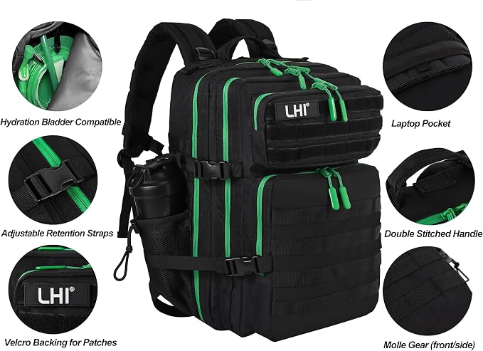 LHI Military Tactical Backpack for Men and Women 45L Army 3 Days Assault Pack - Image 5
