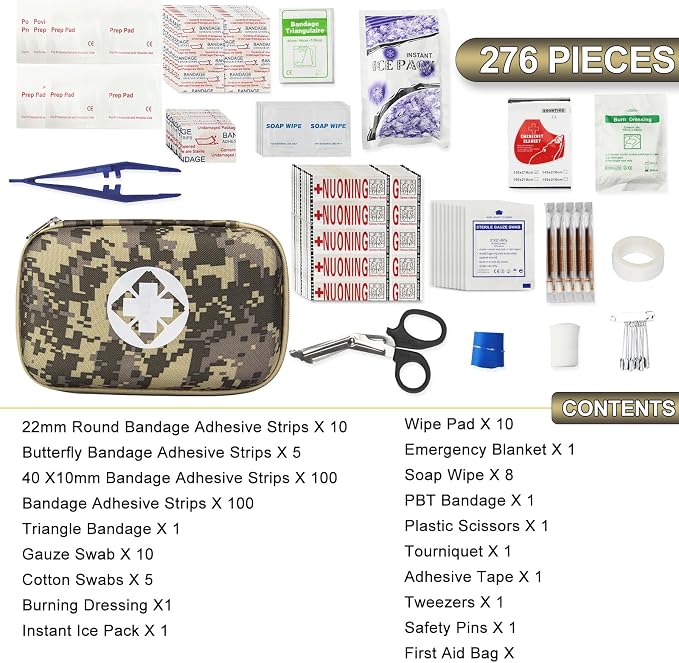 276Pcs Business First Aid Emergency Industrial First Aid Kits Basic Refill - Image 2