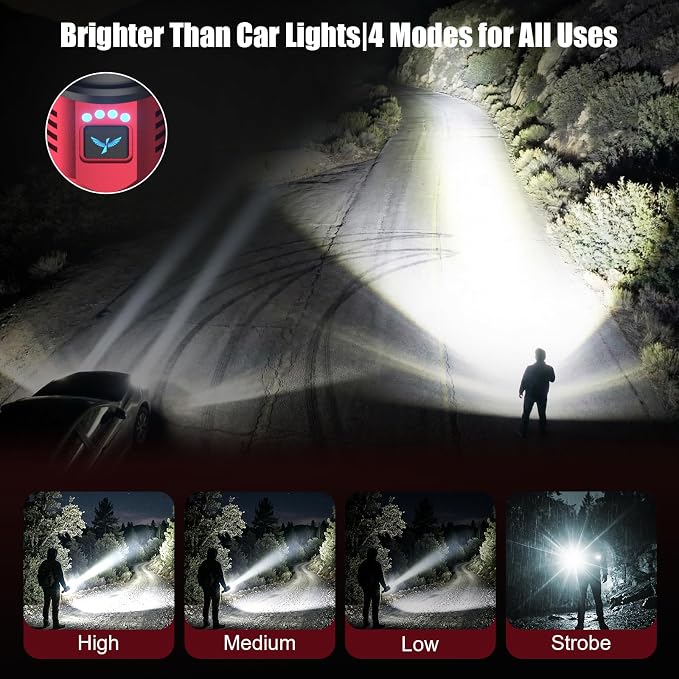 SKYFIRE Bright Flashlight with Ignition Lens&Yellow/Blue Light, 3000lm Super - Image 6