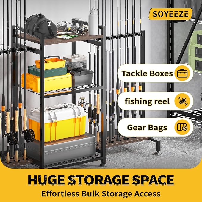 SOYEEZE Fishing Rod Holder for 28 Rods, Ground Stand Fishing Pole Holders for - Image 5