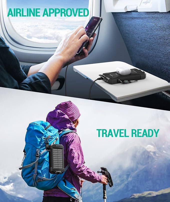 BLAVOR Solar Power Bank 10, Portable Wireless Charger, 20W Fast Charging - Image 8