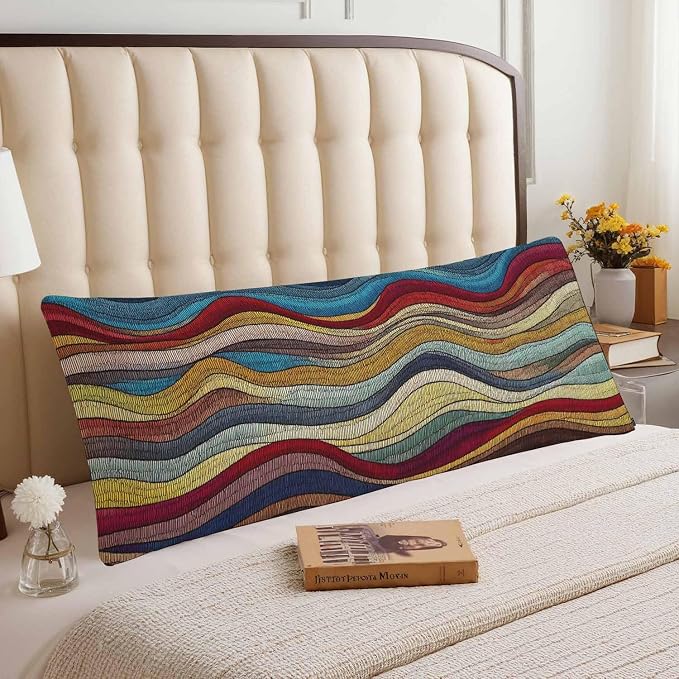 Couch Body Pillow Cover Tribal Wave Bedding Body Pillow Case - Image 3